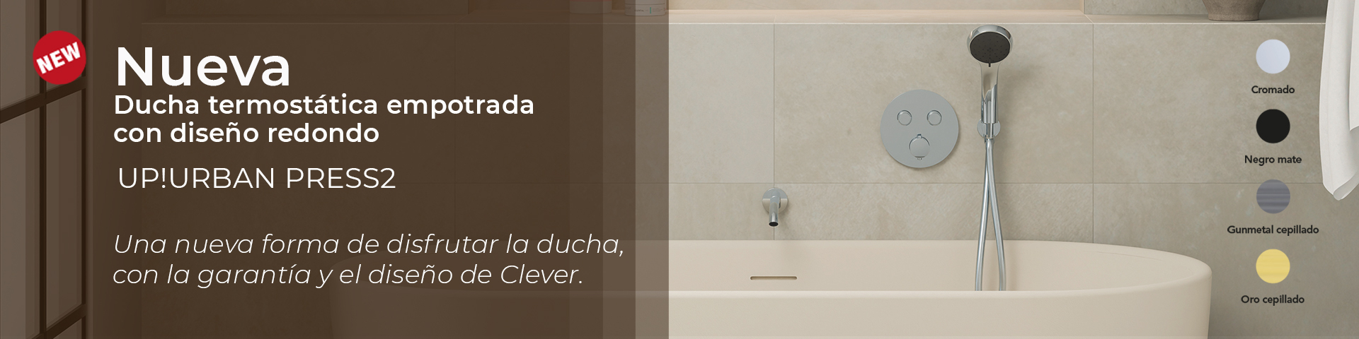 Grifería de ducha Clever — Diseño y tecnología para el baño